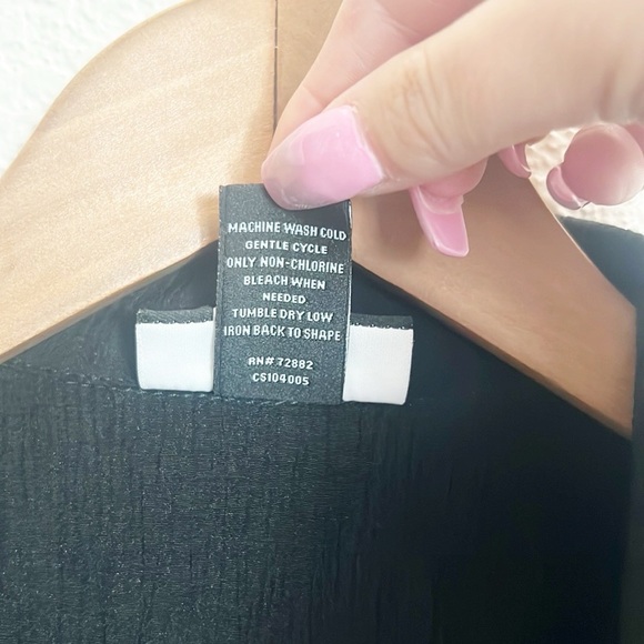 Studio1940 Black Collared Button Down Maxi Dress With Attached Belt To Tighten - Picture 6 of 9